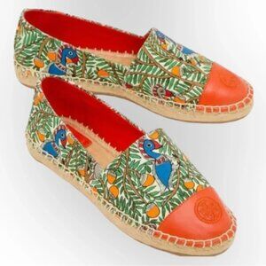 Tory Burch Color block Printed Espadrille